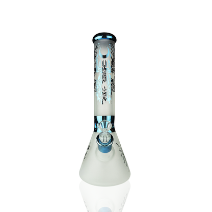 14-Inch Electroplated Glass Beaker Bong with 14mm Male Bowl