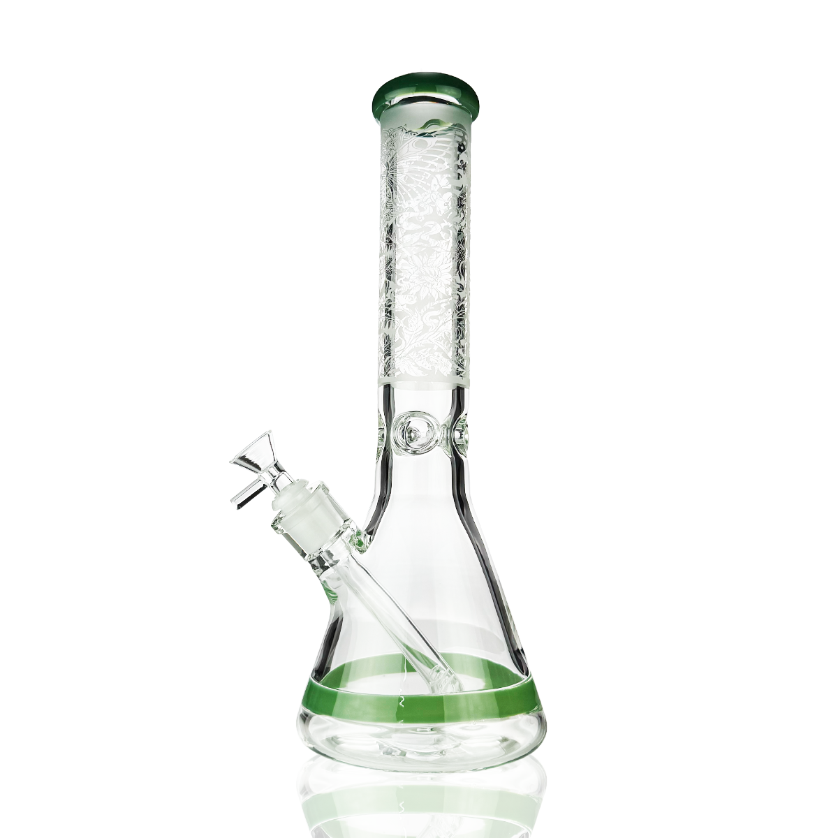 14-Inch Sanded Glass Art Beaker with 14mm Male Bowl
