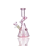 8" Happy Fumes Pink Zong Water Pipe with 14mm Male Bowl
