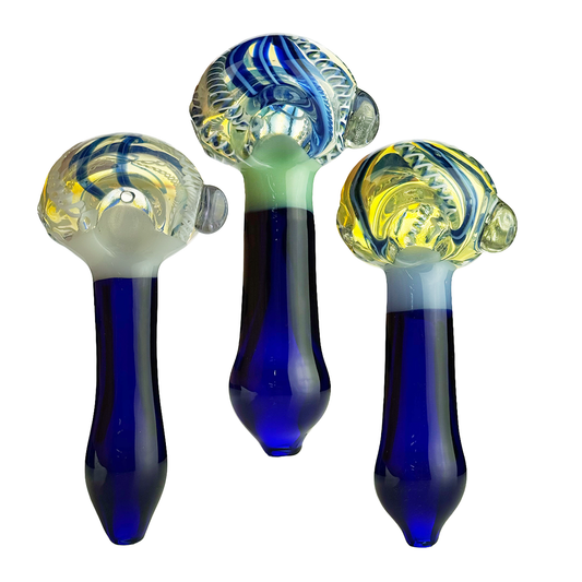 4.5" Hand Pipe Spoon with Twsiting Head Glass