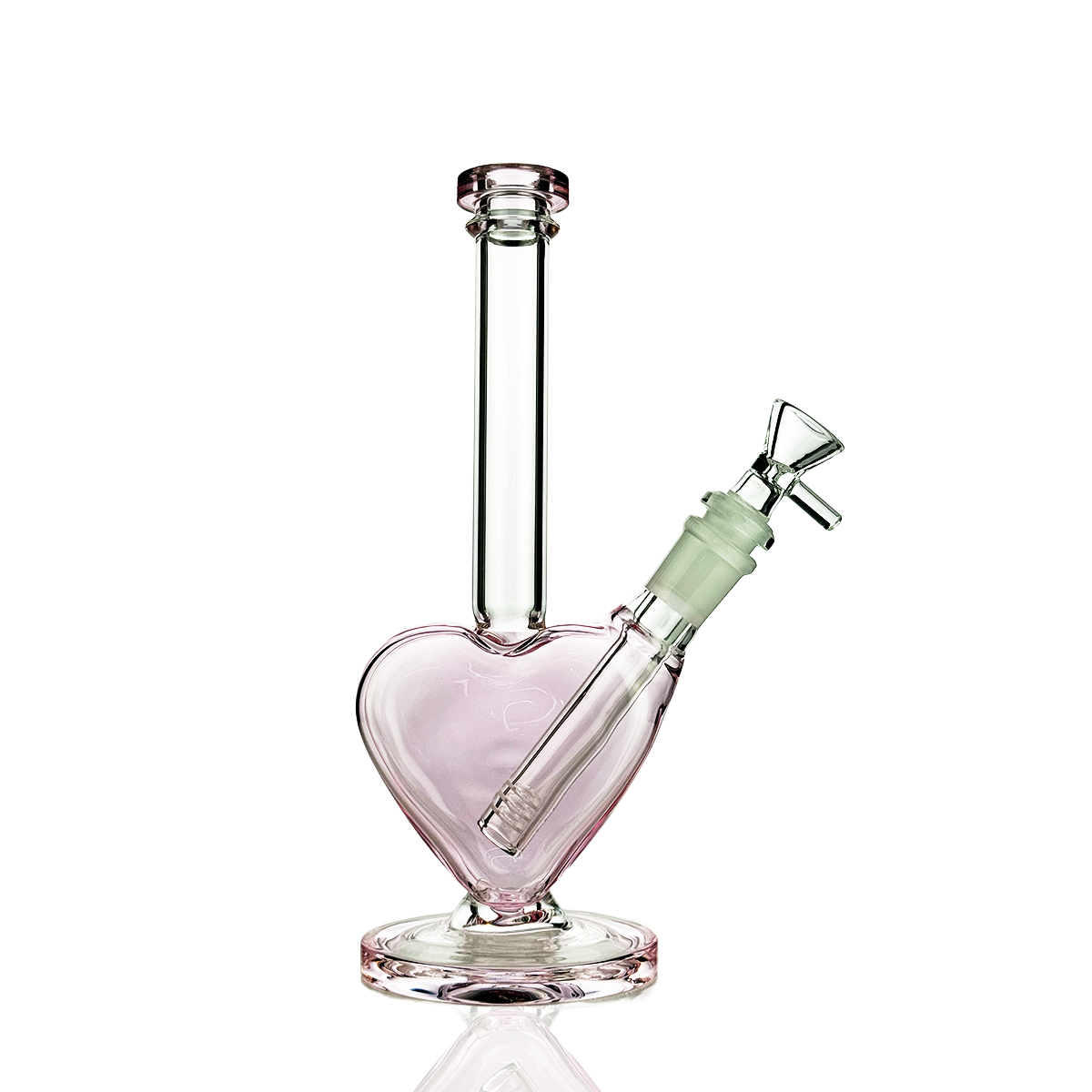 10" Heart Water Pipe Bong | 14mm Male Bowl | Wholesale Glass Bong