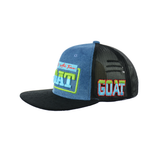 GOAT Embroidered Snapback Hat Corduroy and Mesh Back