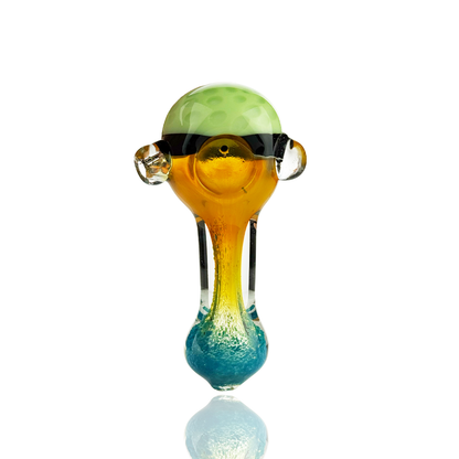 4.5" Slime Head Honeycomb Design and Gold Fume Glass