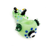 4.5" Hand Pipe Spoon Color Tube Glass with Penguins Art