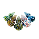 4" Swirling Hand Pipe with Color Tube Glass