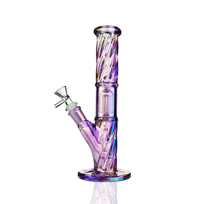 10-Inch Electro-Plated Straight Shooter Water Pipe