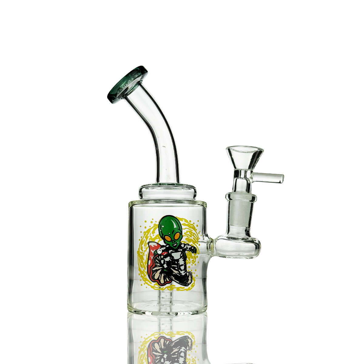 6" Water Pipe with Sticker with 14mm Male Bowl