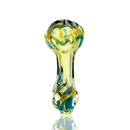 2.5" Hand Pipe Silver Fume Glass with Twisted