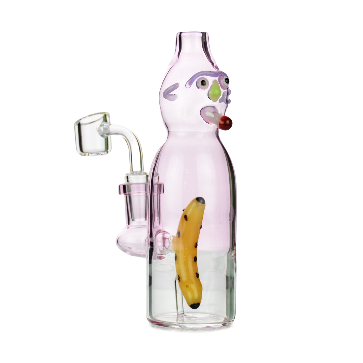 6.5" Water Pipe Rig with Banana Perc and 14mm Male Banger