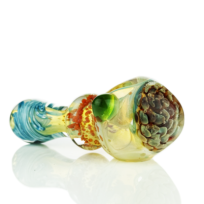 4.5" Silver Fume Glass with Glass Frit and Honeycomb Head