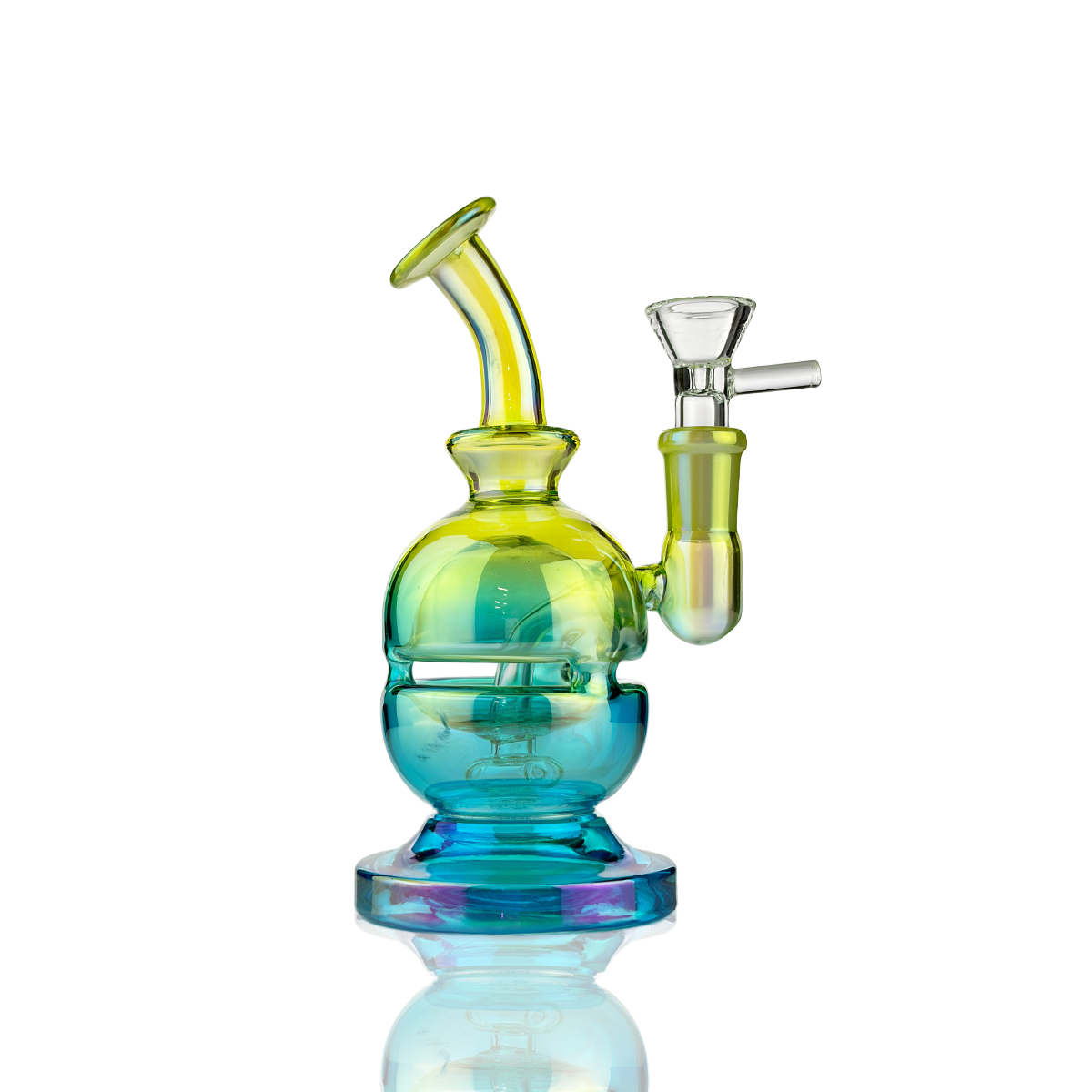 6" Electro Plated Recycler with 14mm Male Bowl