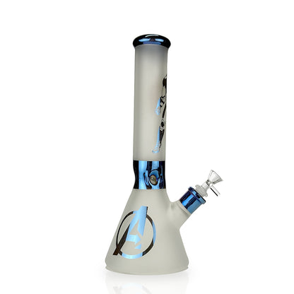 14" Frosted Beaker with 14mm Male Bowl