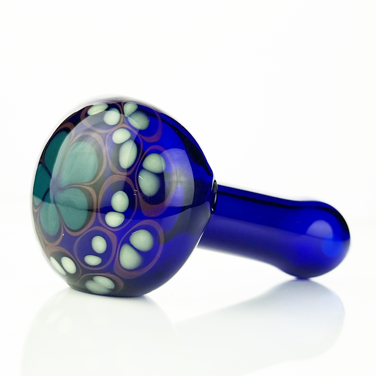 4.5" Color Tube Glass Hand Pipe with Artistic Head