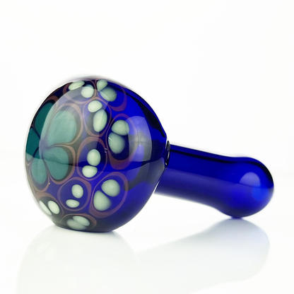 4.5" Color Tube Glass Hand Pipe with Artistic Head