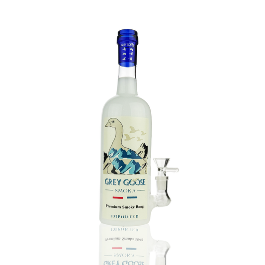 11" Liquor Bottle Grey Bong with 14mm Bowl