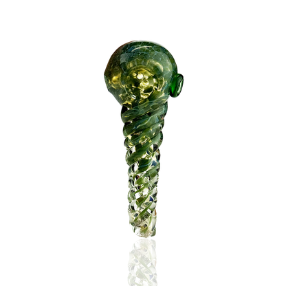 4" Glass Hand Pipe with Frit and Twisting