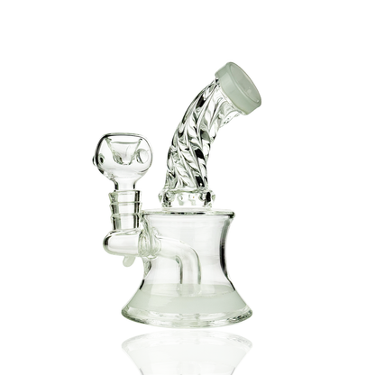 5-Inch Water Pipe Bong with Twisted Neck and 14mm Male Bowl