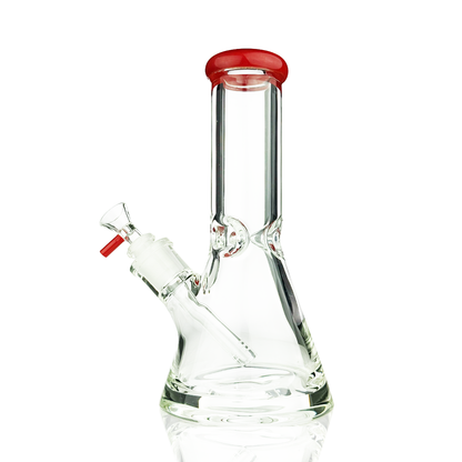 10" 9mm Beaker Thick Base with Rod Color and 14mm Male Bowl