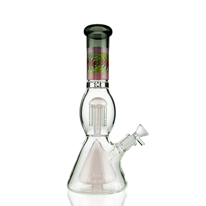 11" Beaker with Double Percolator and 14mm Male Bowl