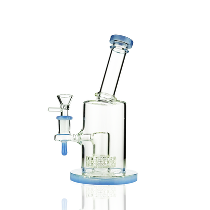 8" Round Shower Water Pipe | Tilt Neck | 14mm Male Bowl