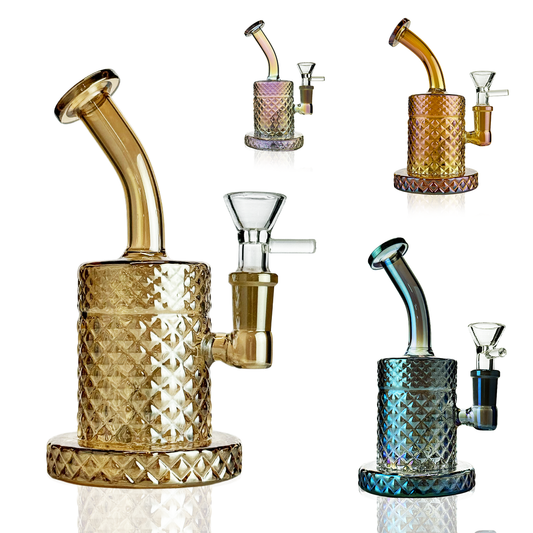 6" Water Pipe Bong Electroplated