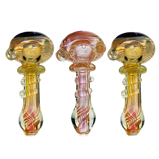 4.5" Gold Fume Hand Pipe Spoon