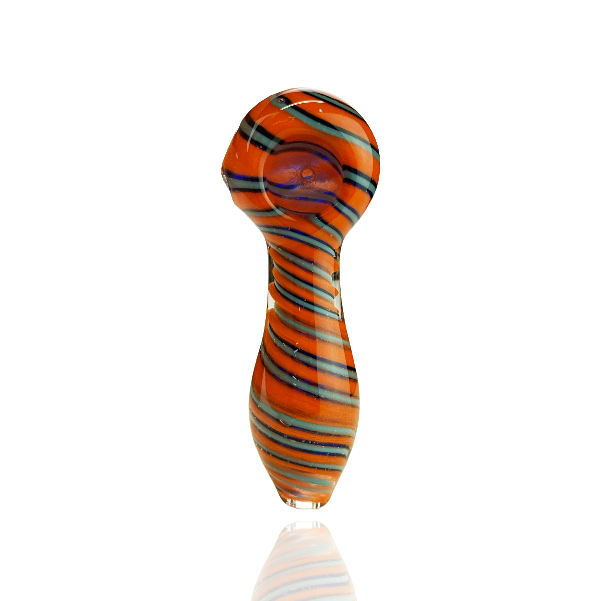 4.5" Hand Pipe Spoon Spiral Designs