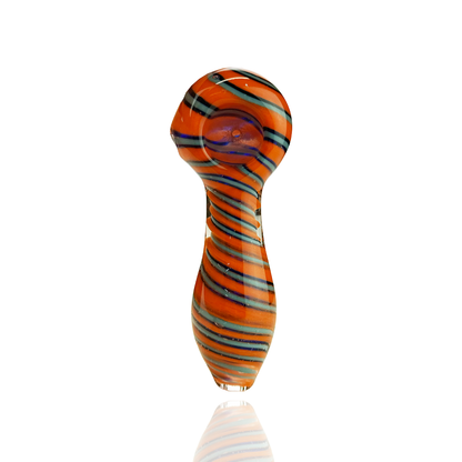 4.5" Hand Pipe Spoon Spiral Designs