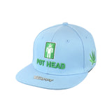POT HEAD Leaf Embroidered Snapback Hat 100% Cotton