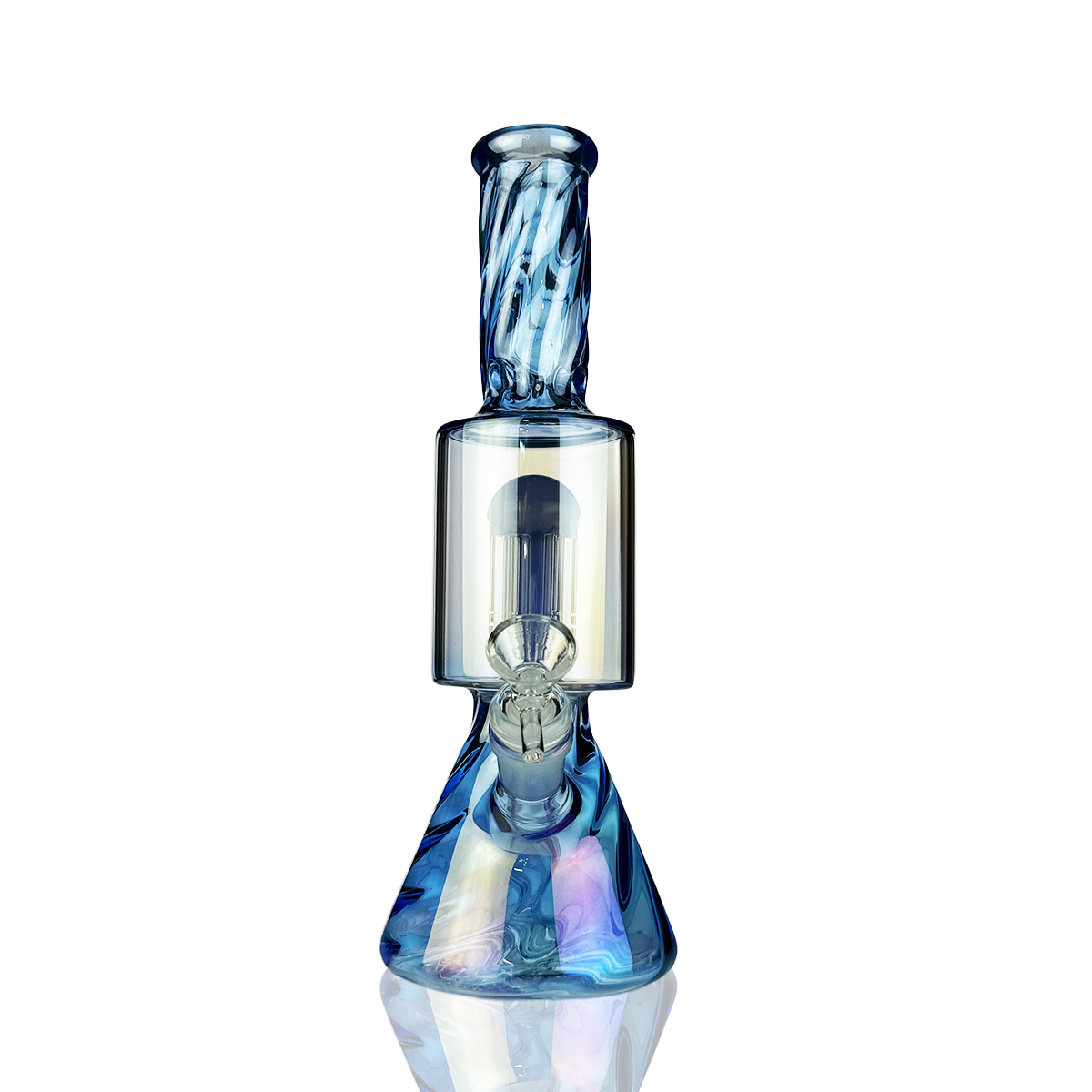 11" Tree Beaker Electroplated  with 14mm Male Bowl
