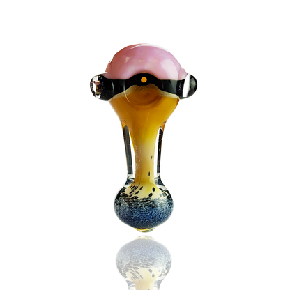 4.5" Slime Head Honeycomb Design and Gold Fume Glass