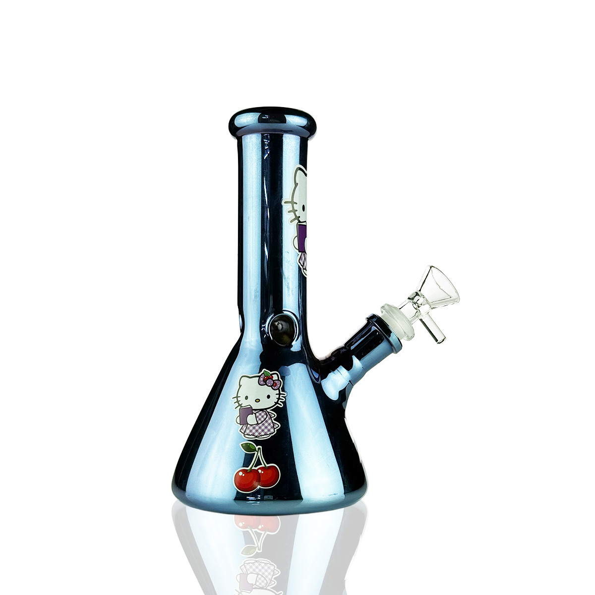 8" Electro Plated Beaker with 14mm Male Bowl