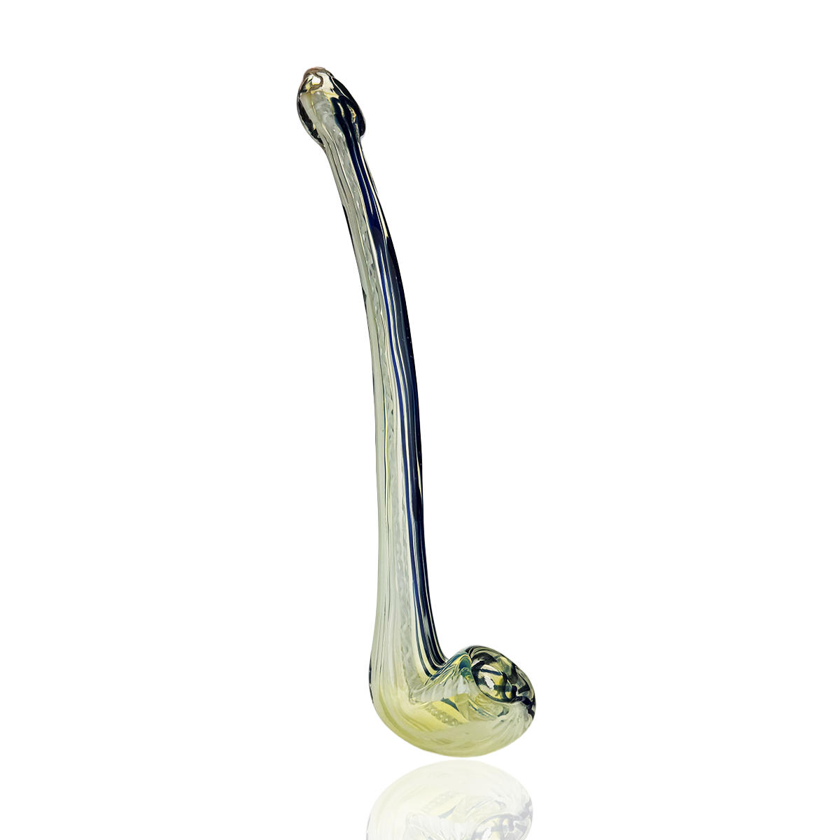 10" Silver Fume Sherlock Pipe with Twisting – Wholesale Glass Hand Pipes