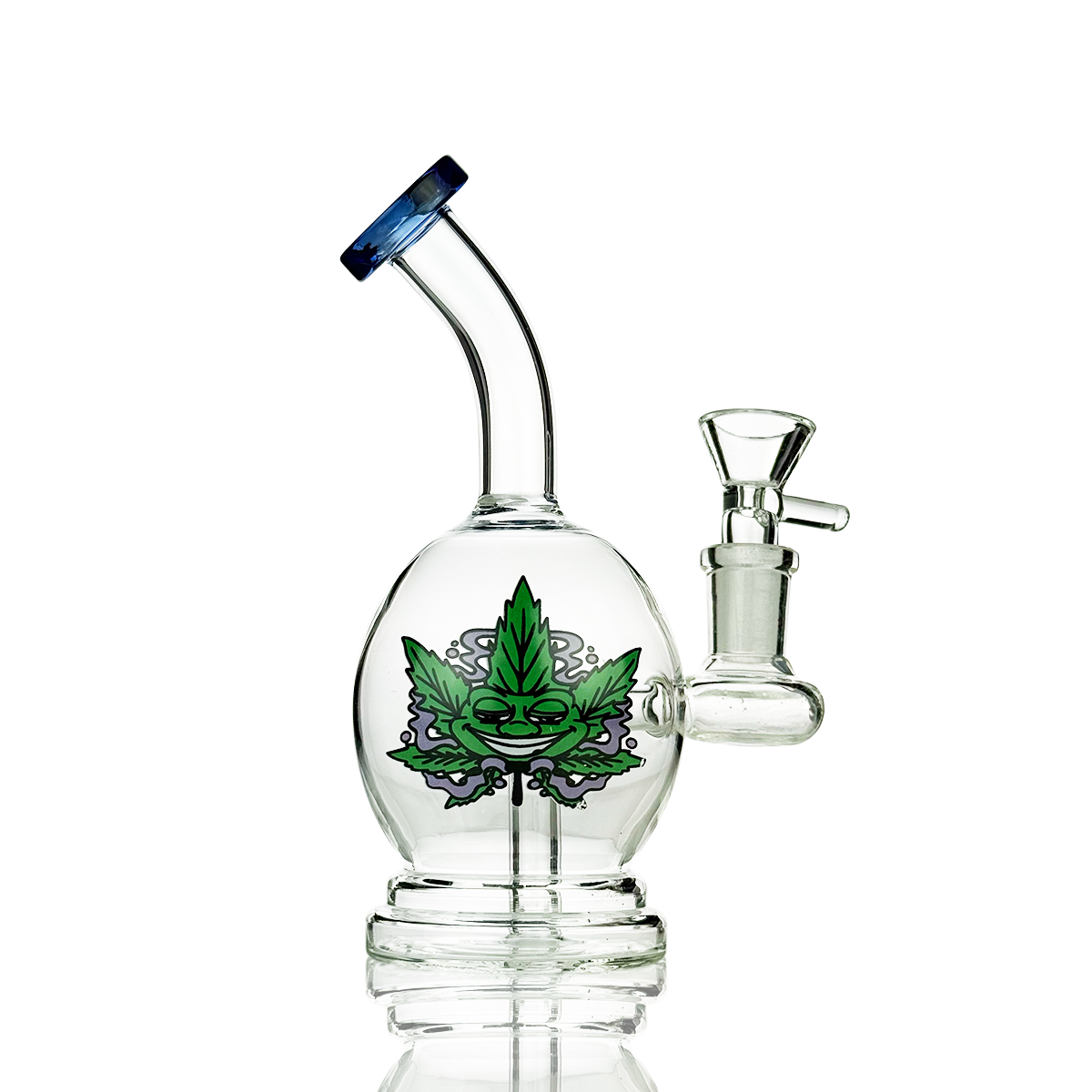 6" Sphere Water Pipe with Sticker and 14mm Male Bowl