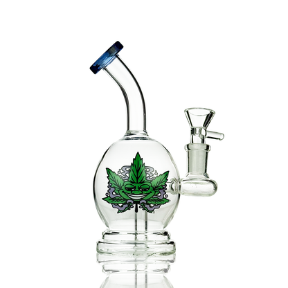 6" Sphere Water Pipe with Sticker and 14mm Male Bowl