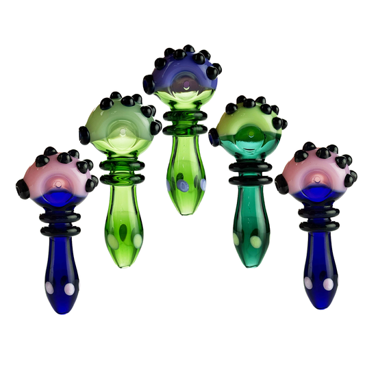 4.5" Double Ring Slime Head Hand Pipe Spoon