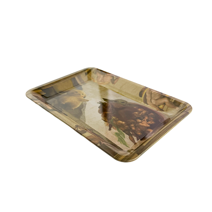 Small Rolling Tray – Yoda & Pikachu Sistine Design | 7in x 5in