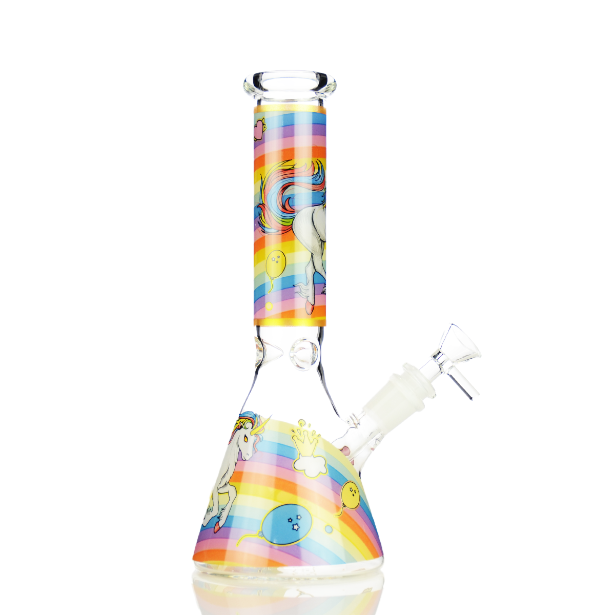10" Unicorn Beaker with 14mm Male Bowl