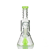 7" Slime Color Perc Bong with Ring Neck Design and 14mm Male Bowl