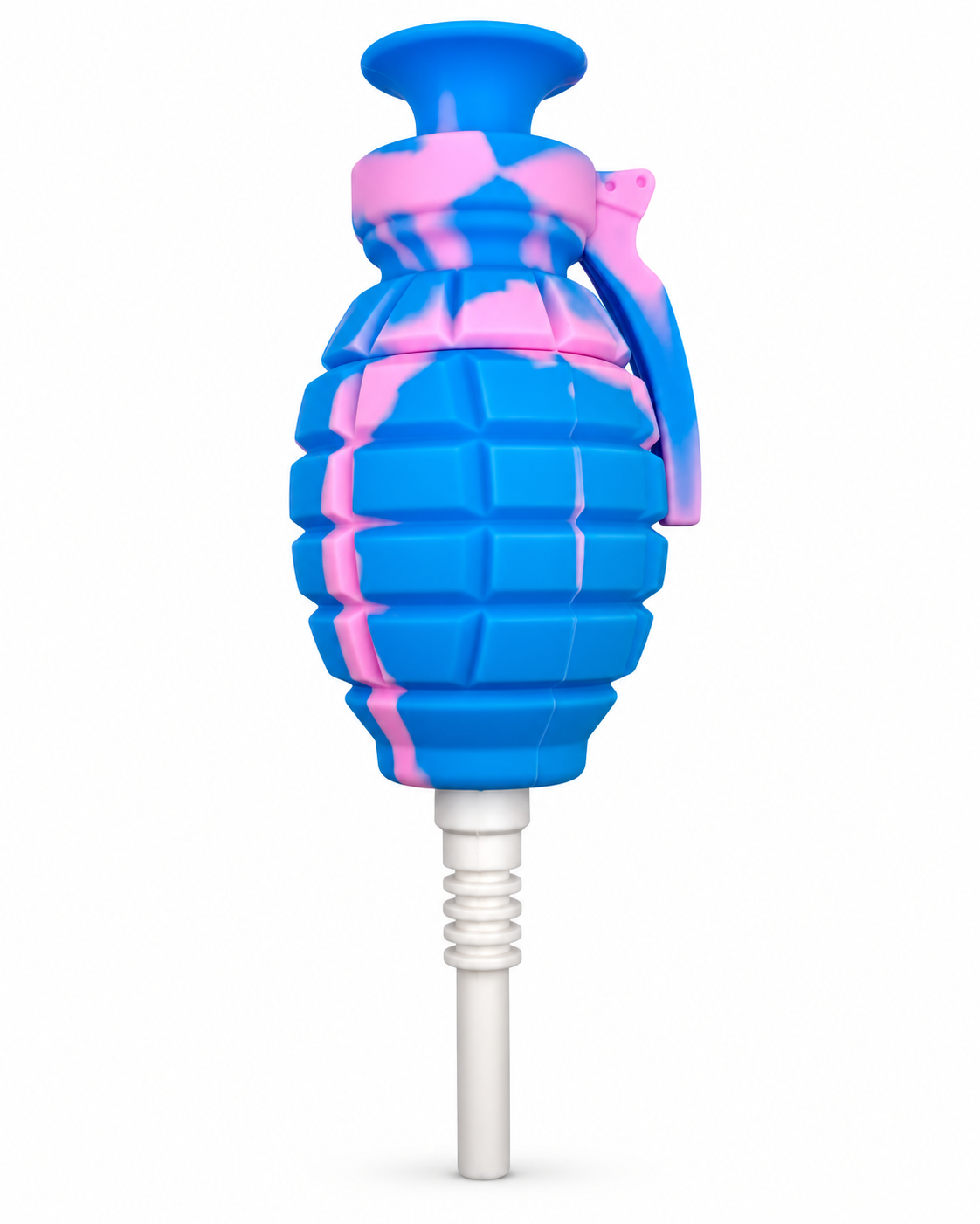 6.5-Inch Grenade Silicone Nectar Collector, 14mm Ceramic Tip & 5ml Jar