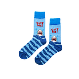 SHARK - BITE ME!  Socks Fits All, 70% Cotton, 25% Spandex, 5% Elastic