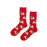 RED FRENCHIE Socks Fits All, 70% Cotton, 25% Spandex, 5% Elastic