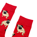 RED FRENCHIE Socks Fits All, 70% Cotton, 25% Spandex, 5% Elastic