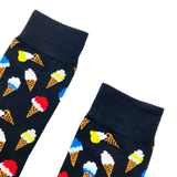 ICE CREAM CONE Socks Fits All, 70% Cotton, 25% Spandex, 5% Elastic