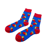 FRENCH FRIES Socks Fits All, 70% Cotton, 25% Spandex, 5% Elastic