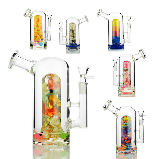 8" Jelly Shower Water Pipe with 14mm Male Bowl