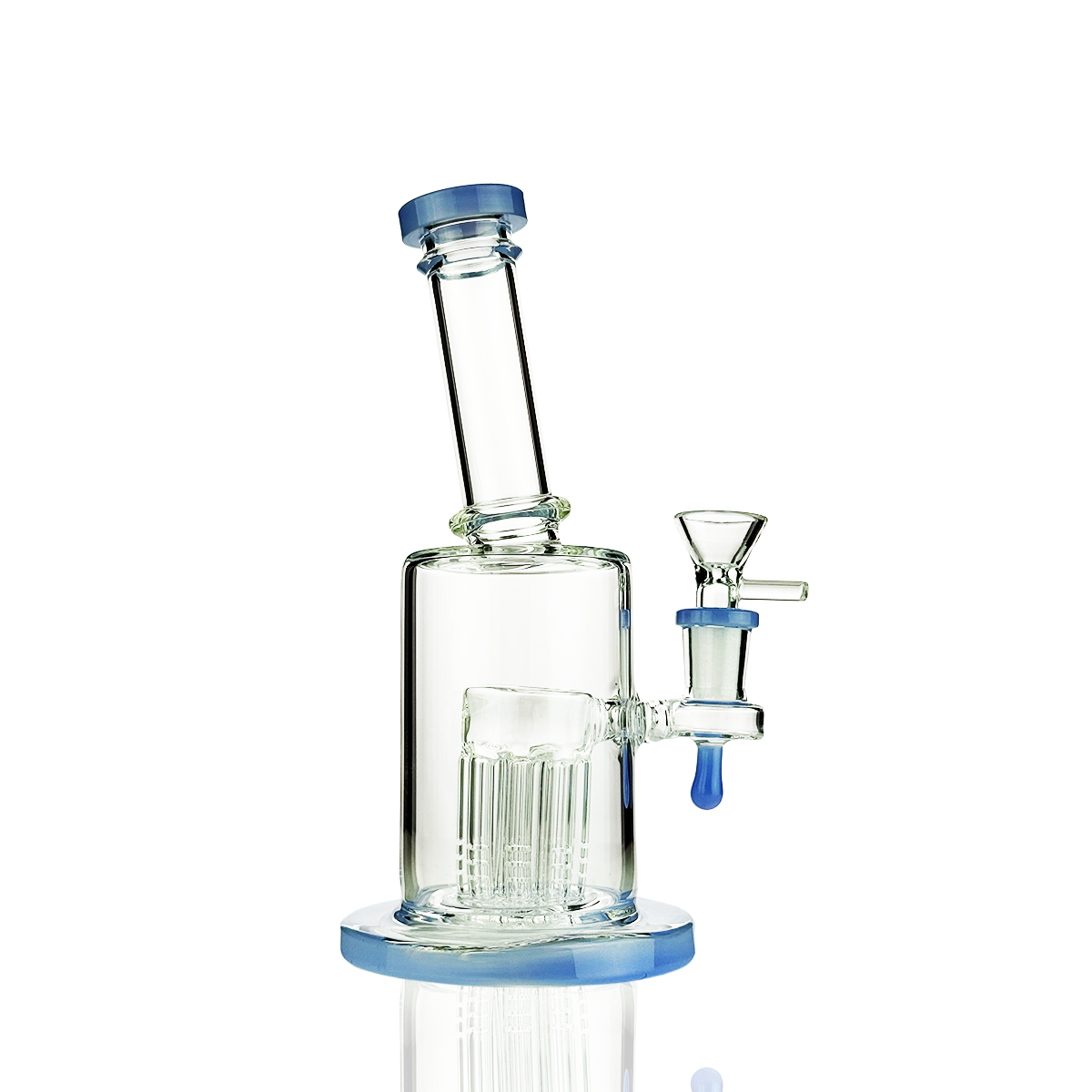 8" Water Pipe Rig | Tree Chamber | 14mm Male Bowl