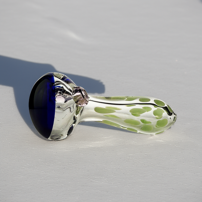 4" Hand Pipe Spoon Slime Dot with Double Glass