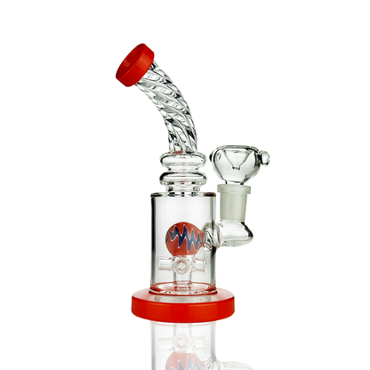 6" Sphere Water Pipe Rig with 14mm Male Bowl and Rod Color