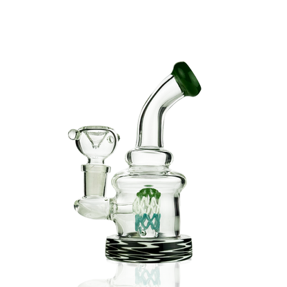 6" Water Pipe | Wire Shower Perc | American Rod | 14mm Male Bowl